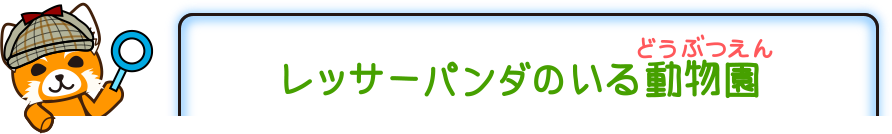 レッサーパンダのいるどうぶつえん